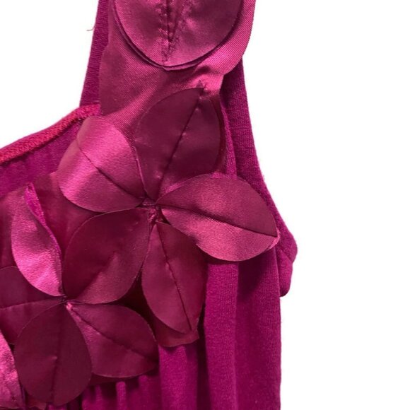 Bobeau Magenta w/Floral Embellishment Tank Top - Picture 3 of 3